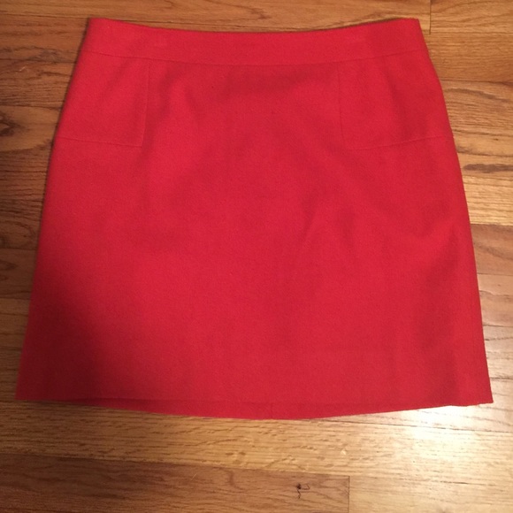J Crew orange wool skirt