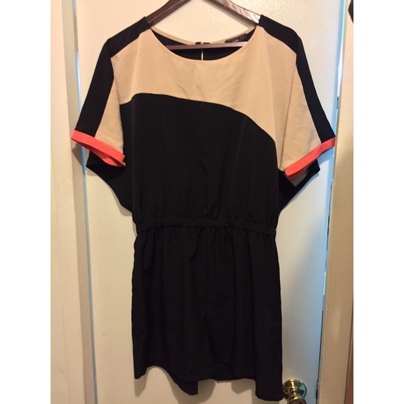 Color blocking romper