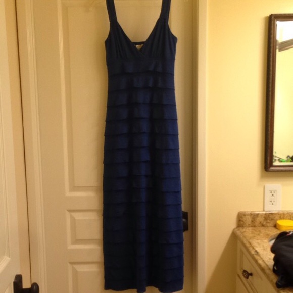 blue long dress