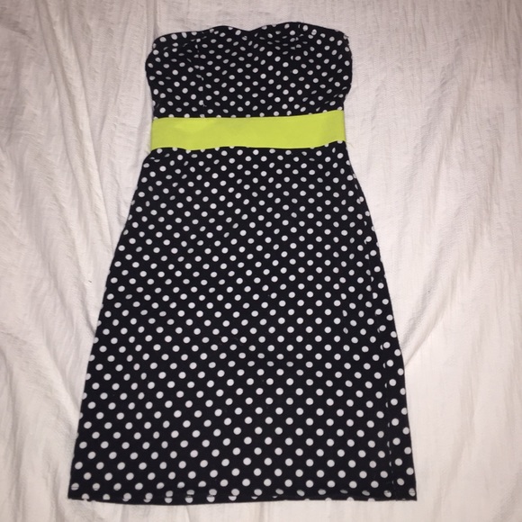 Black & white polka dot body con dress