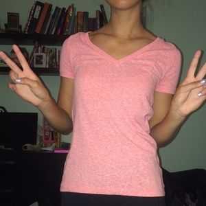 Mossimo Short Sleeve Pink V-neck