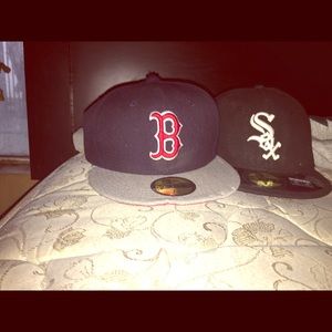 Baseball fitted hats White Sox/Red Soxs