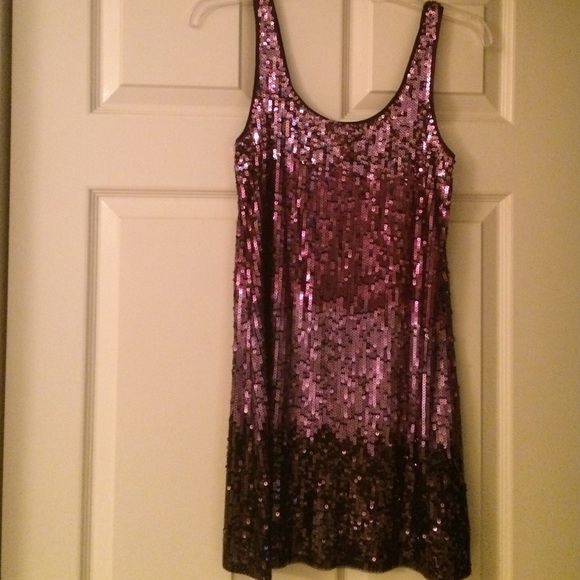 Lavender pink n purple sequin dress