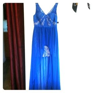 "Aqua" Lace High Low dress