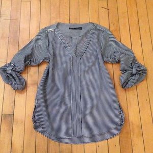 Zara Striped Blouse Shirt, S