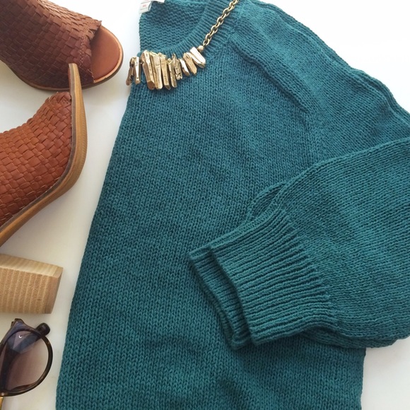 GAP Sweaters - FINAL Chunky Deep Emerald Dolman Sleeve Sweater