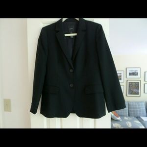 J. Crew blazer size 10 black crepe long suit