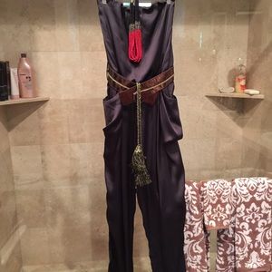 Black Jumpsuit with belt. by Black