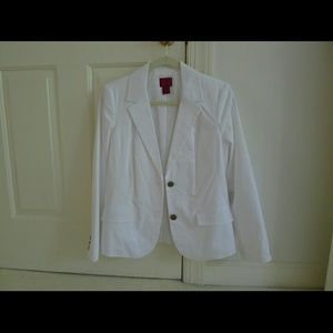 White lined blazer, suiting classic style size 12