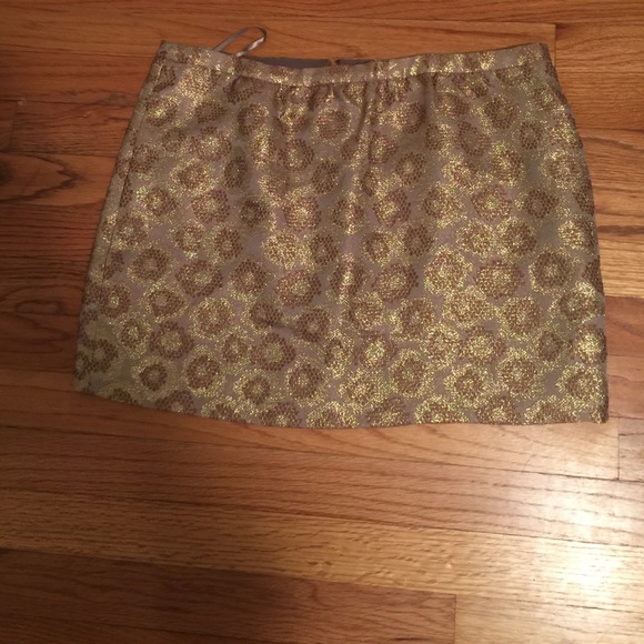 Metallic Patterned J Crew Skirt