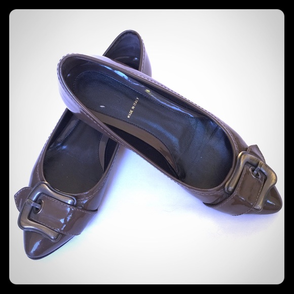 FENDI Patent Buckle Flats