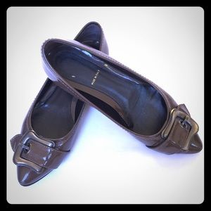 FENDI Patent Buckle Flats