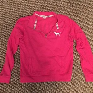 hot pink quarter zip from Pink