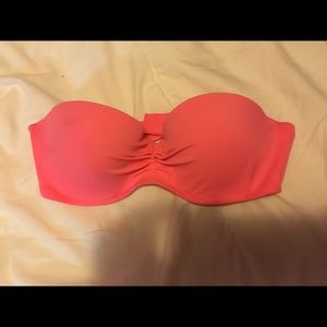 Victoria's Secret coral pink bandue  swim top