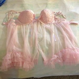 victoria's secret baby pink lingerie