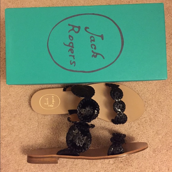 Jack Rogers black sandals