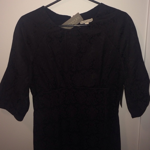 Black Jacquard evening dress