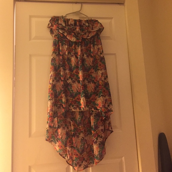 Forever 21 floral print strapless dress ✔️✔️✔️