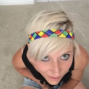 Colorful beaded headband