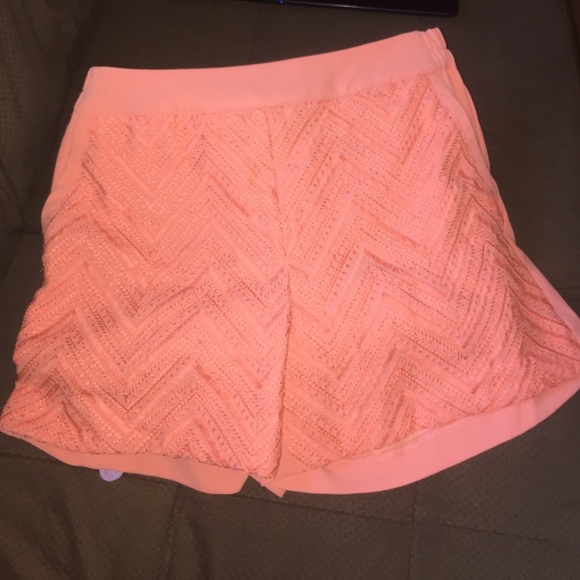 Coral Textured Shorts NWT