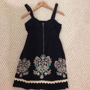 Anthropologie floral zip dress