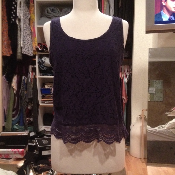 Bevy blue lace shirt