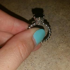 Pandora Black Spinel Secret Winds Ring