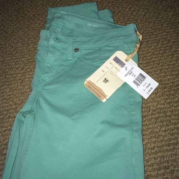 Green skinny jeans!