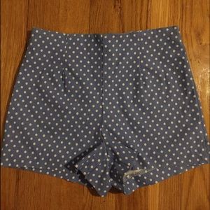 Blue/white high waisted shorts