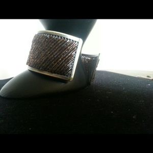 Brown beaded cuff