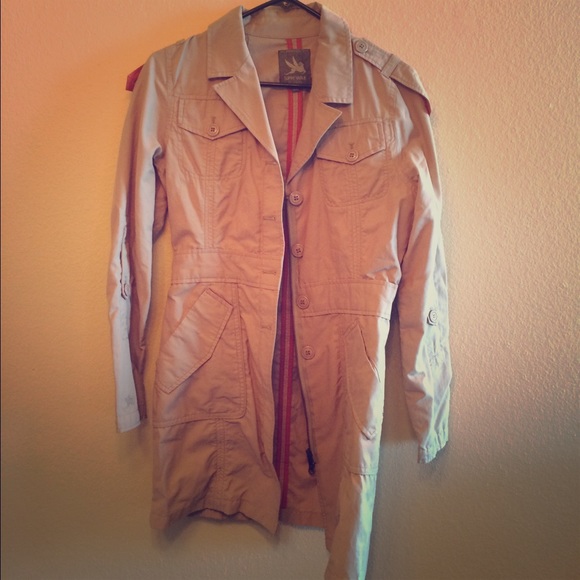 Beige trench coat