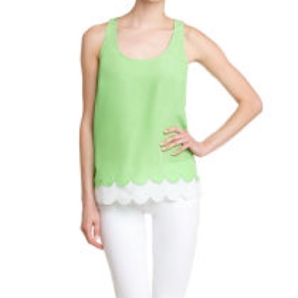Lilly Pulitzer lime green Carlina top