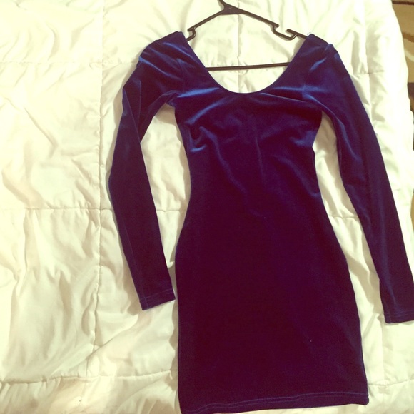 Blue velvet dress by American appeal