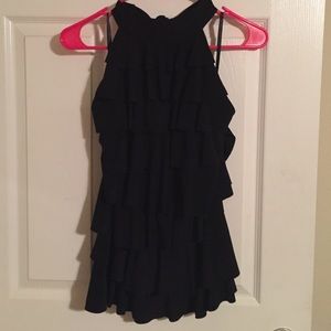 Ruffled halter top