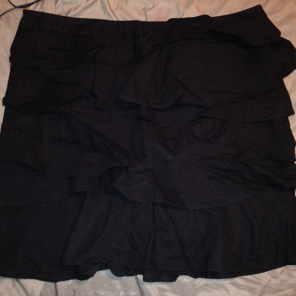 Merona Black Ruffle Skirt
