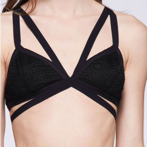 "Briar Rose" Strappy Black Lace Bralette - Picture 3 of 3