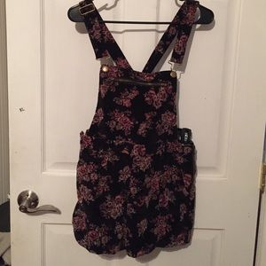 Floral overalls