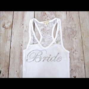 NEW white Bride tank top