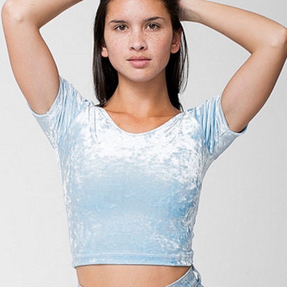 AA Crushed Velvet Crop Tee