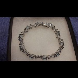 Blue Topaz Sterling Silver Bracelet
