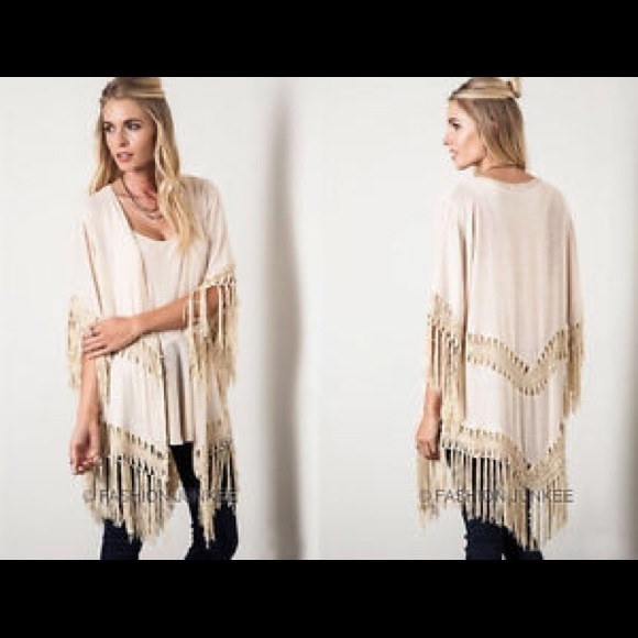 Foreign Exchange Boho Fringe Cardigan