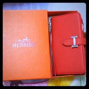 Hermes iphone 6 plus leather case/red