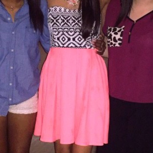 Hot pink & tribal dress