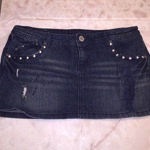 Distressed Mini Skirt