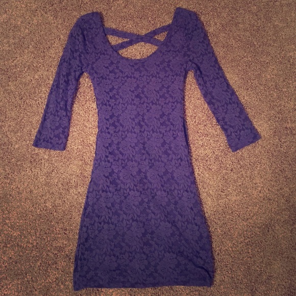 Navy blue lace dress