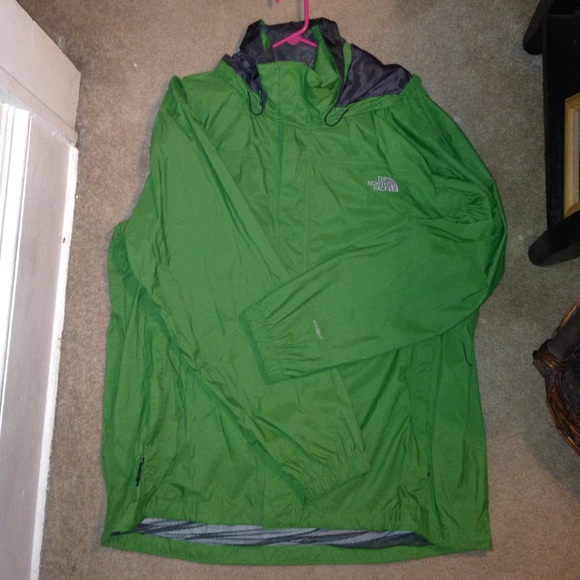 The North Face rain-jacket (green)