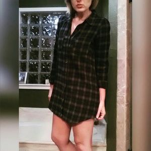 flannel shirt dress