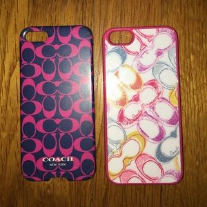 TWO iPhone 5/5s coach cases