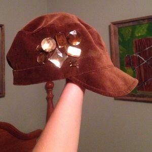 Jeweled brown hat