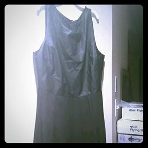 Black Faux Leather Dress